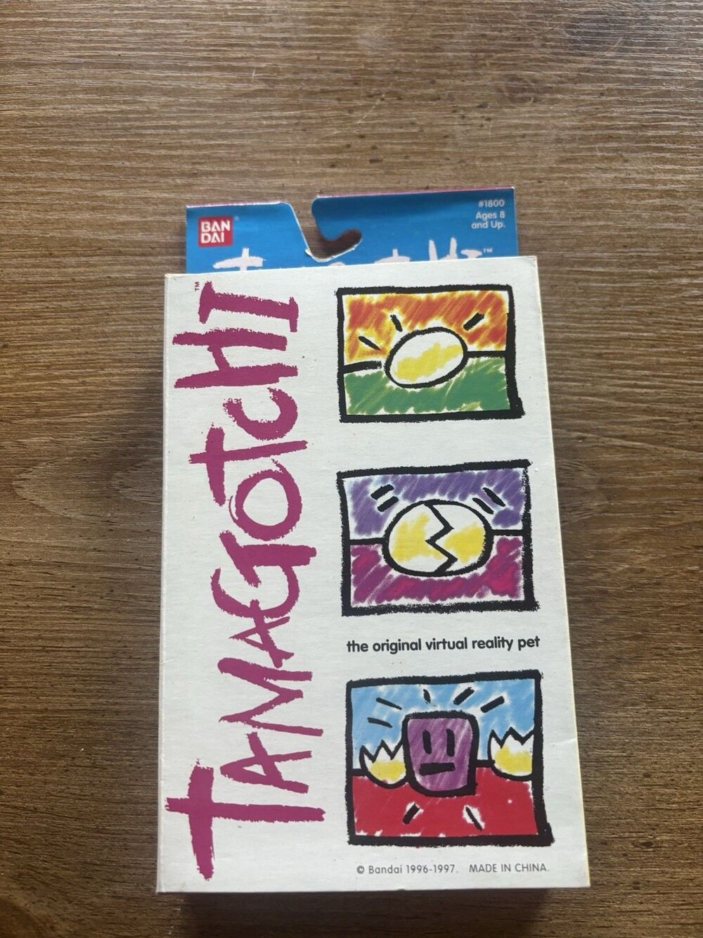 Vintage 1997 Bandai Tamagotchi Tiger Stripe Original Virtual Pet Boxed #1800